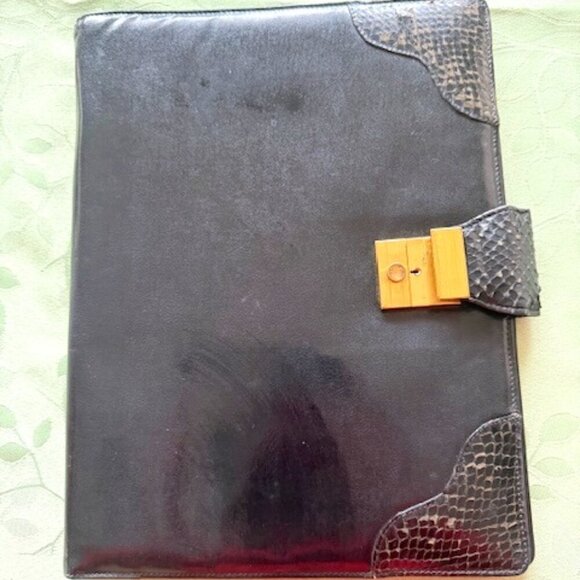 VINTAGE TONY LAMA LEATHER NOTEBOOK COVER - Picture 1 of 5